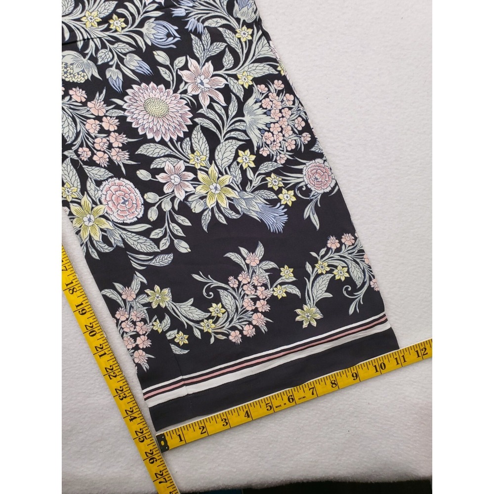 Loft Pants Women Medium Floral Crop Relaxed Wide Leg BOHO Y2K Lightweight Lounge - Picture 12 of 13